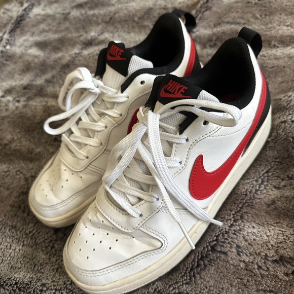 Nike Other - Nike Court Borough  Low 2 (GS) Red / Black Size 5Y/   Shoes BQ5448 -110